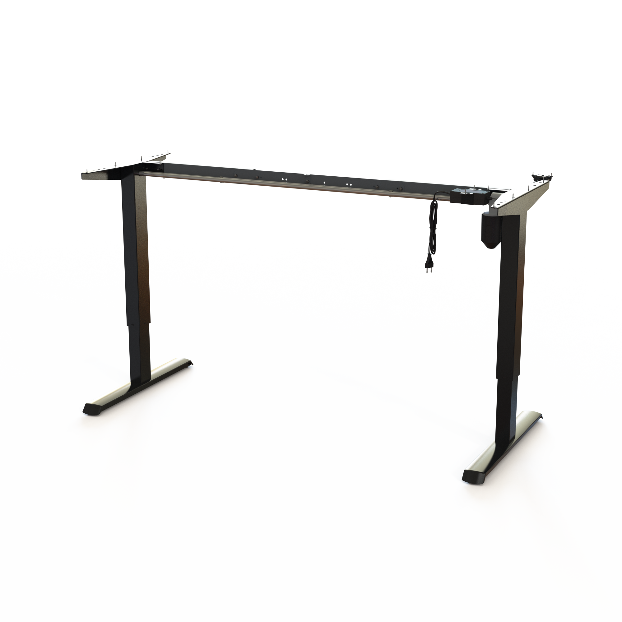 Cadres de bureau réglables en hauteur | Largeur 152 cm | Noir