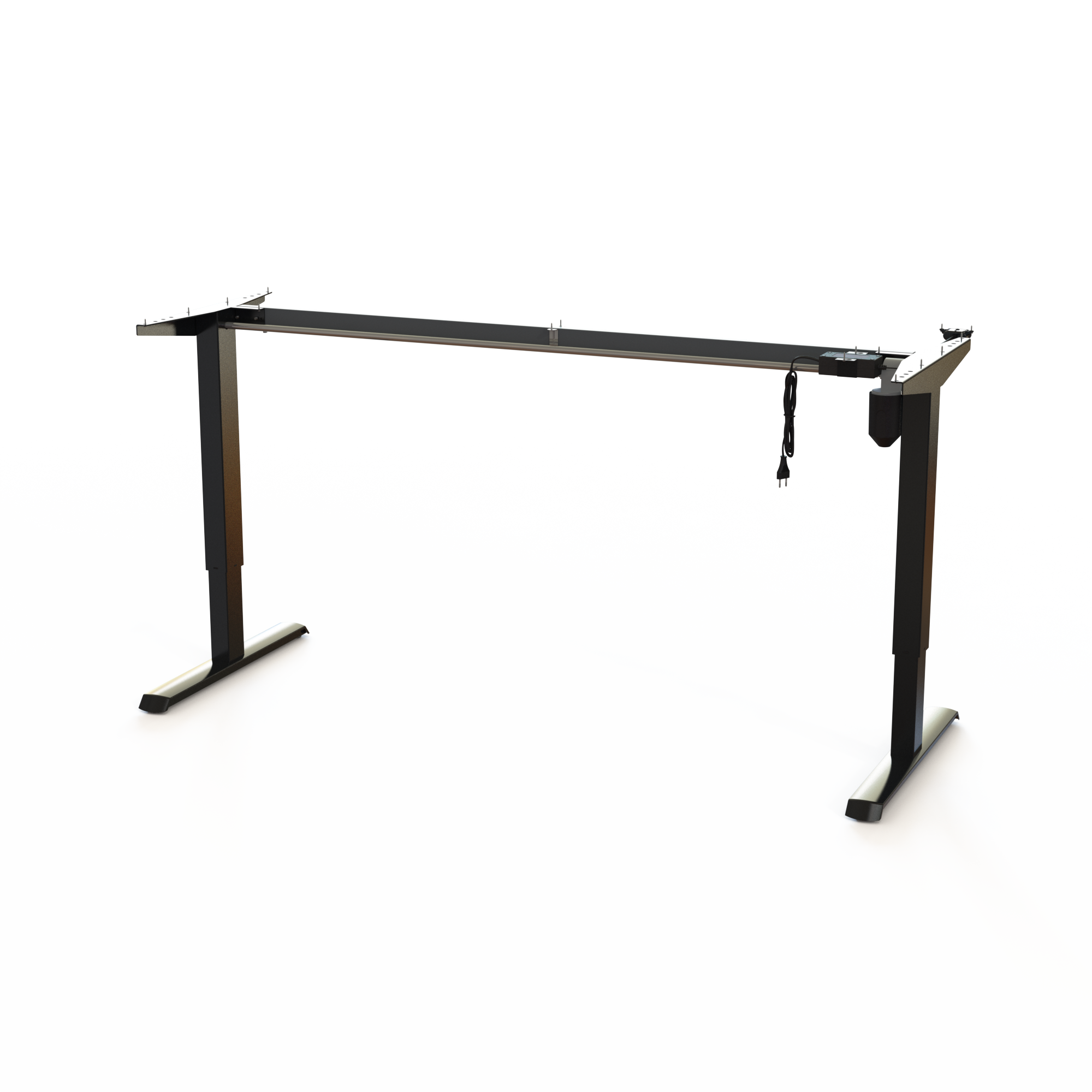 Cadres de bureau réglables en hauteur | Largeur 172 cm | Noir