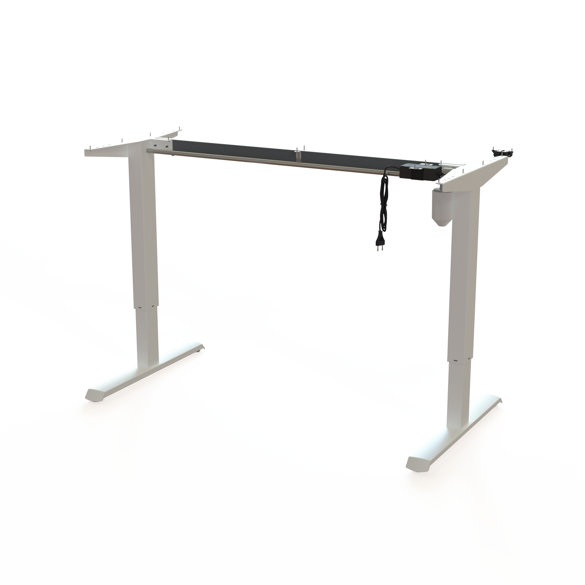 Cadres de bureau réglables en hauteur | Largeur 129 cm | Blanc