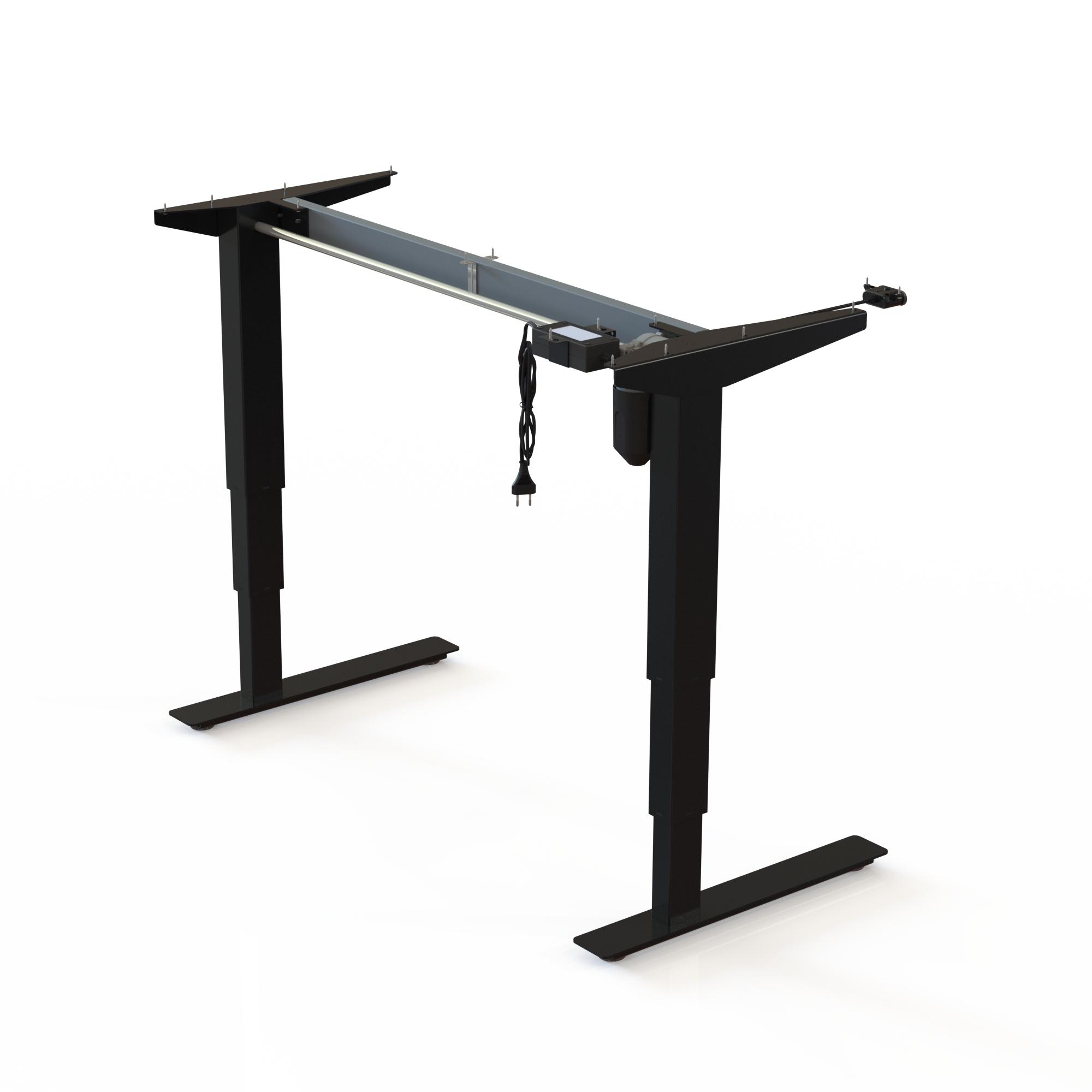 Cadres de bureau réglables en hauteur | Largeur 112 cm | Noir