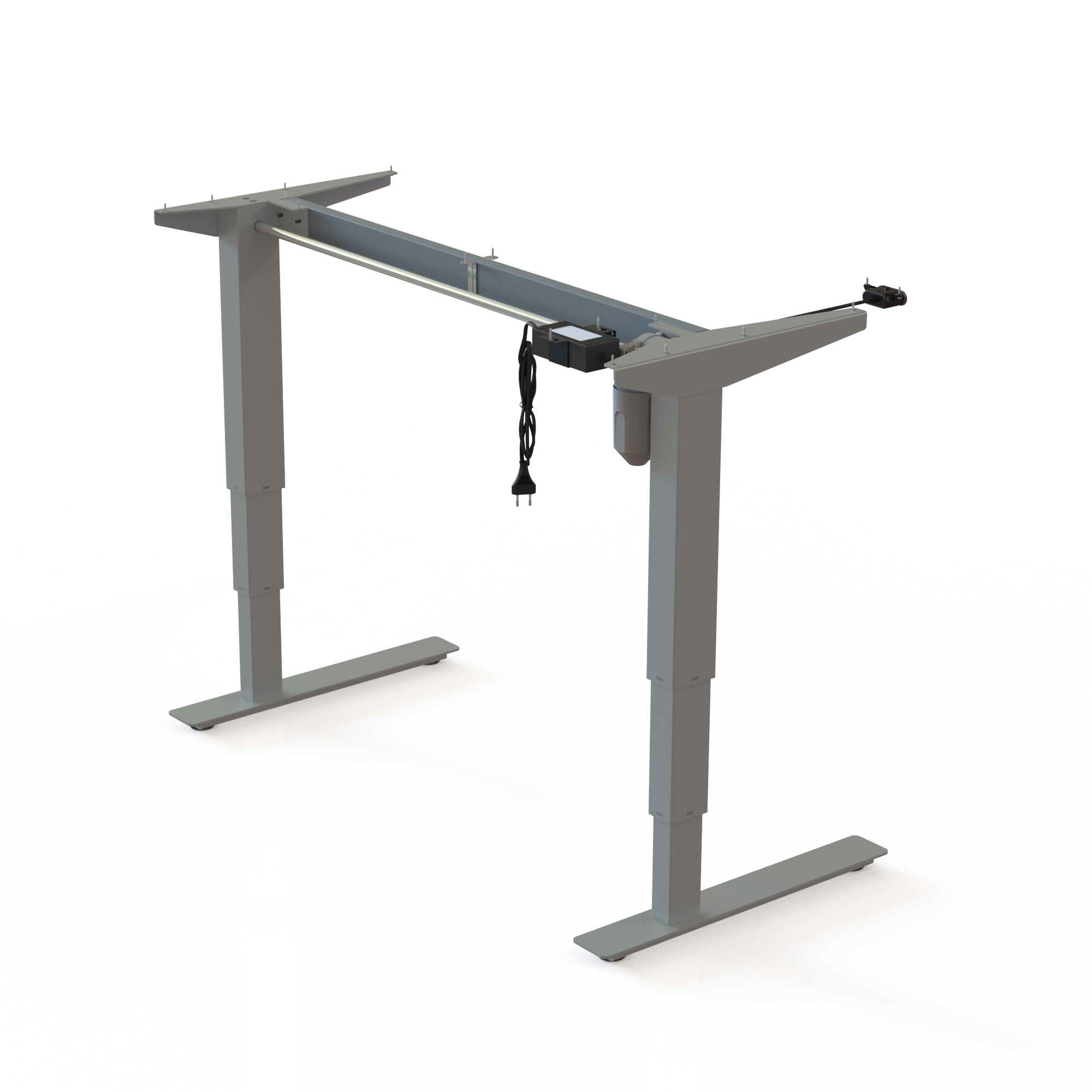 Cadres de bureau réglables en hauteur | Largeur 112 cm | Argent