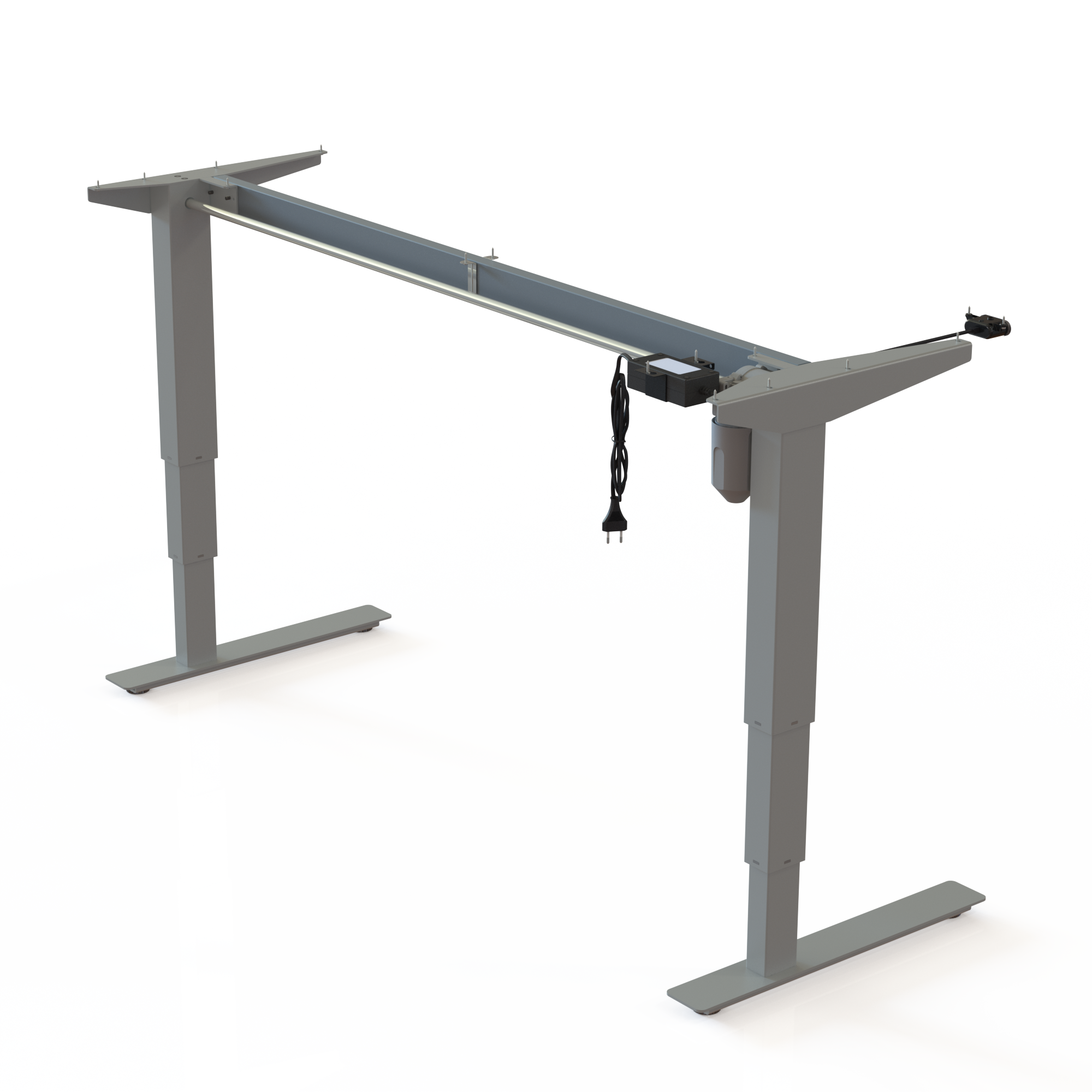 Cadres de bureau réglables en hauteur | Largeur 152 cm | Argent