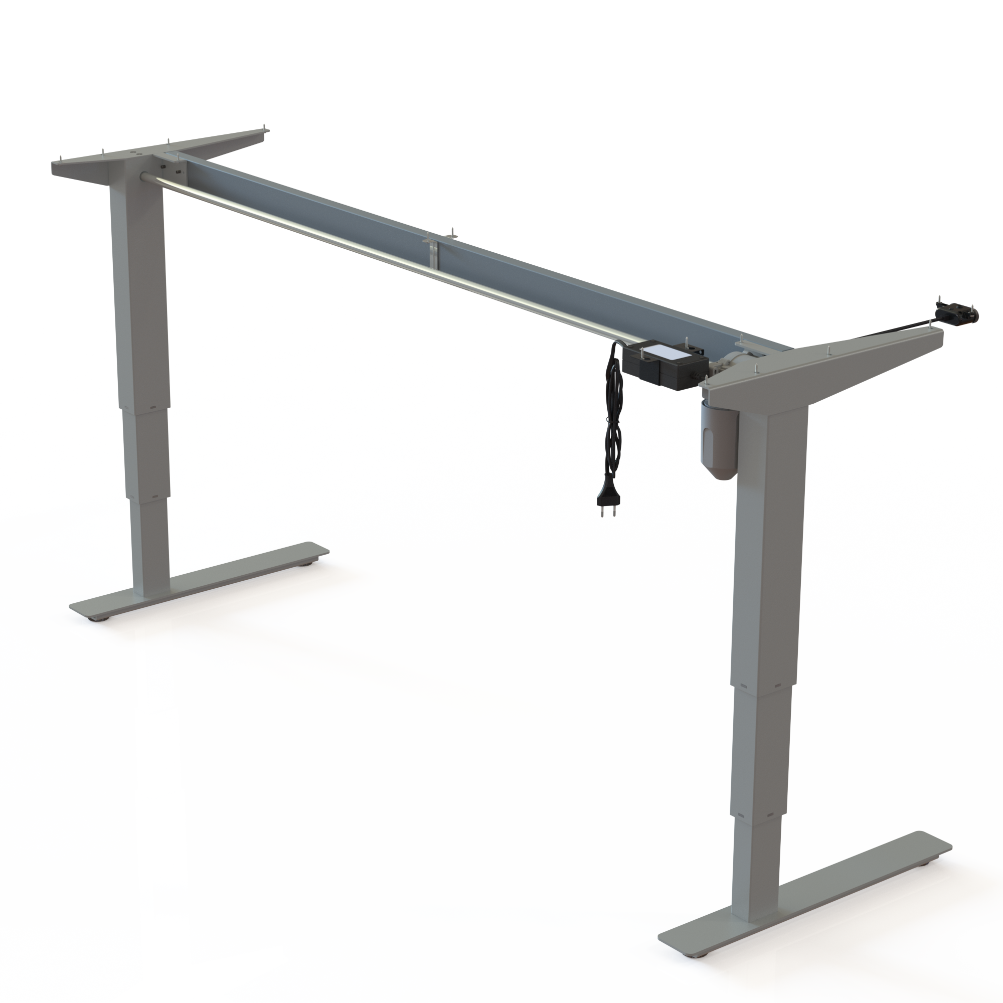 Cadres de bureau réglables en hauteur | Largeur 172 cm | Argent