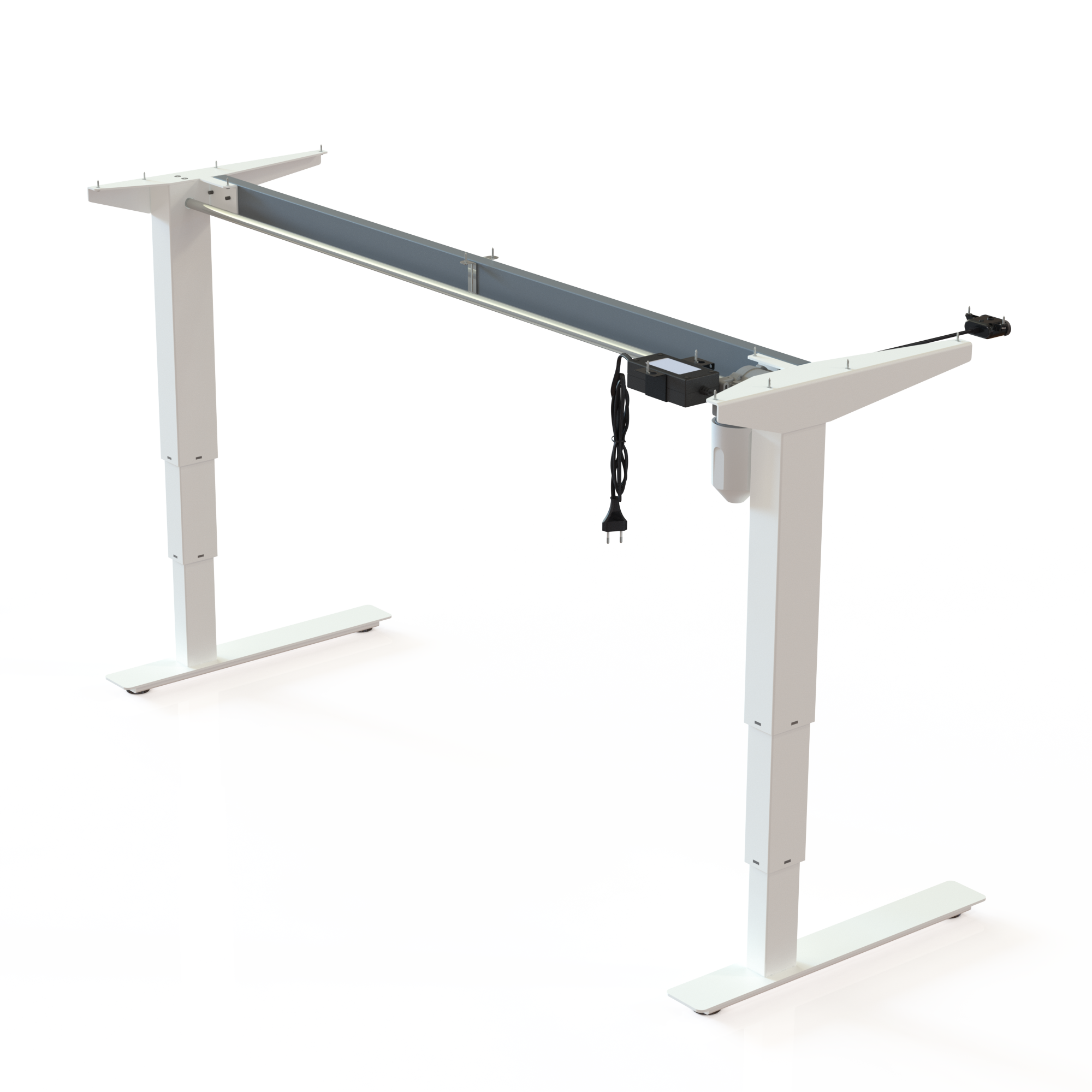 Cadres de bureau réglables en hauteur | Largeur 152 cm | Blanc