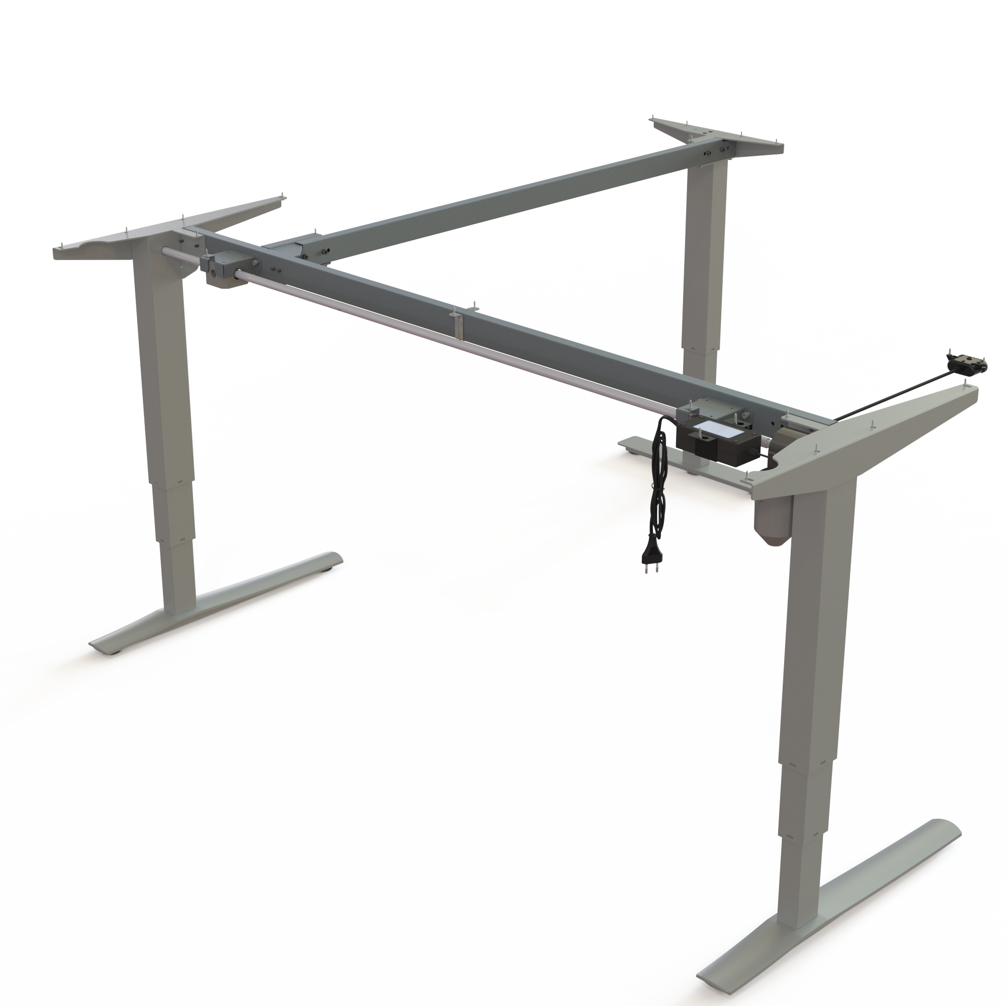 Cadres de bureau réglables en hauteur | Largeur 172 cm | Argent