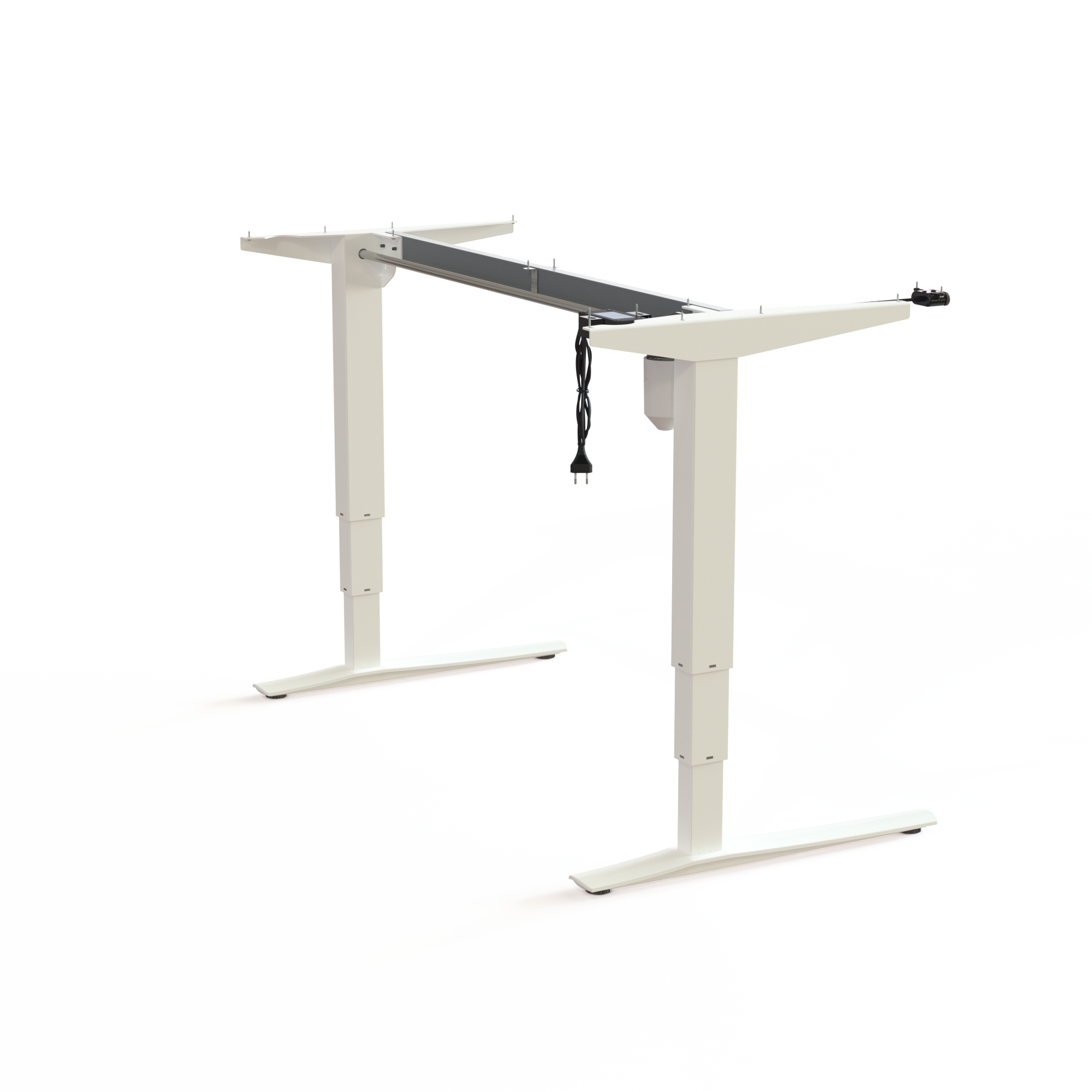 Cadres de bureau réglables en hauteur | Largeur 129 cm | Blanc