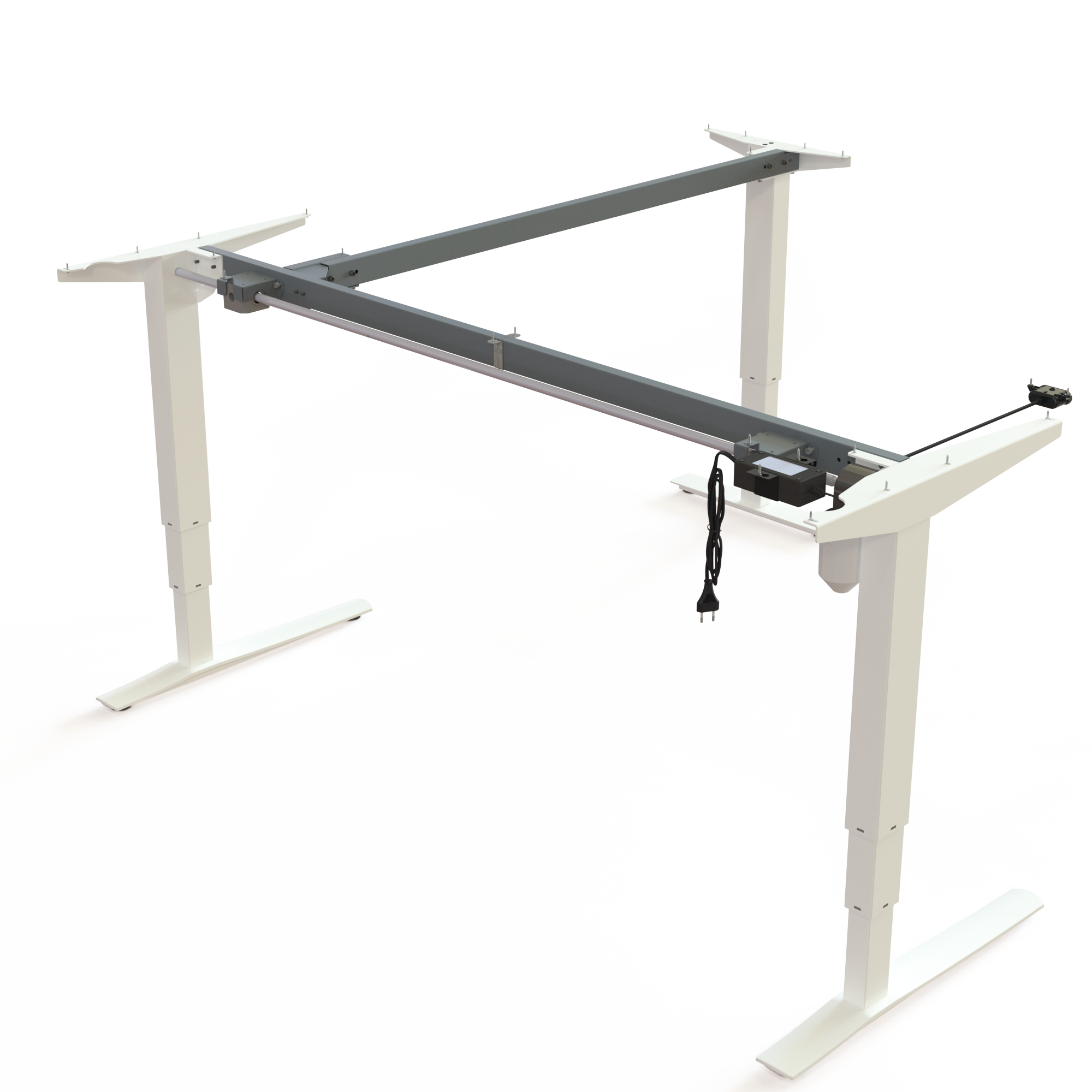 Cadres de bureau réglables en hauteur | Largeur 172 cm | Blanc