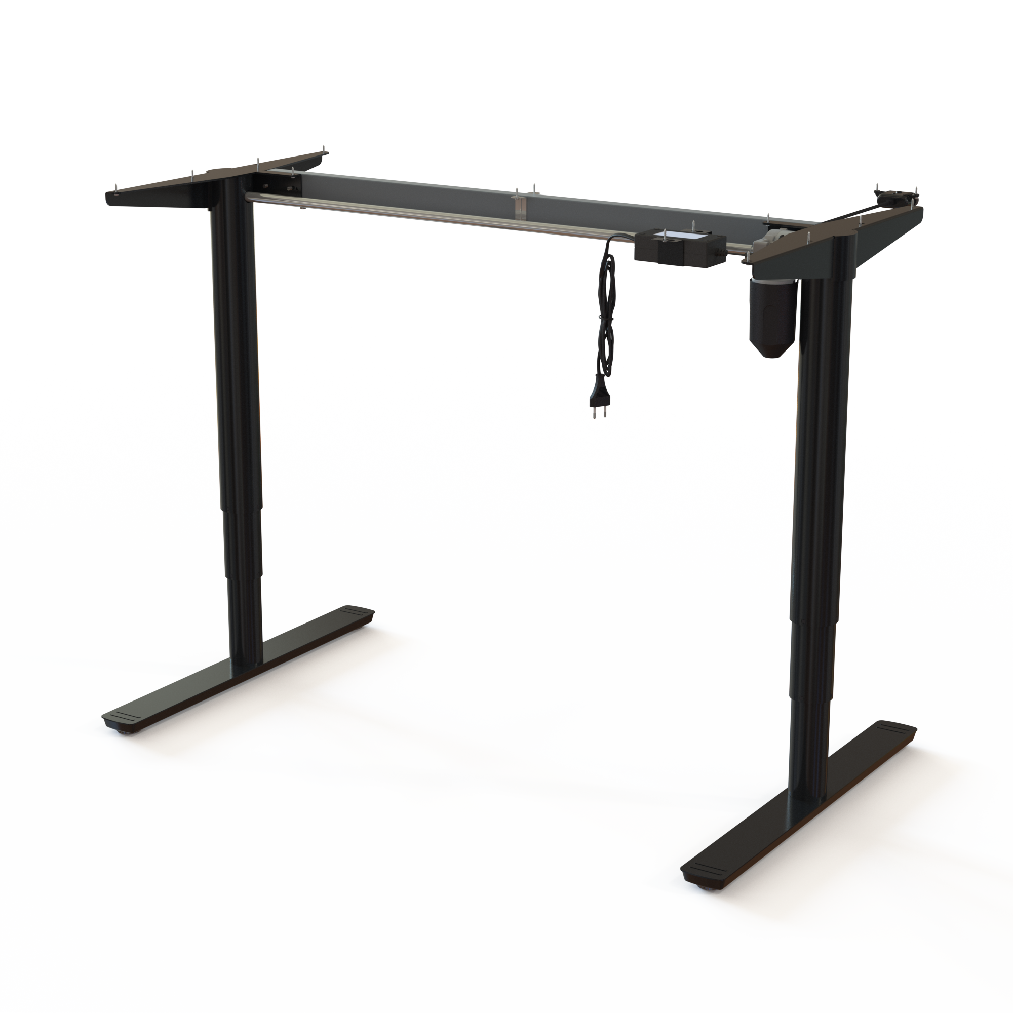 Cadres de bureau réglables en hauteur | Largeur 112 cm | Noir