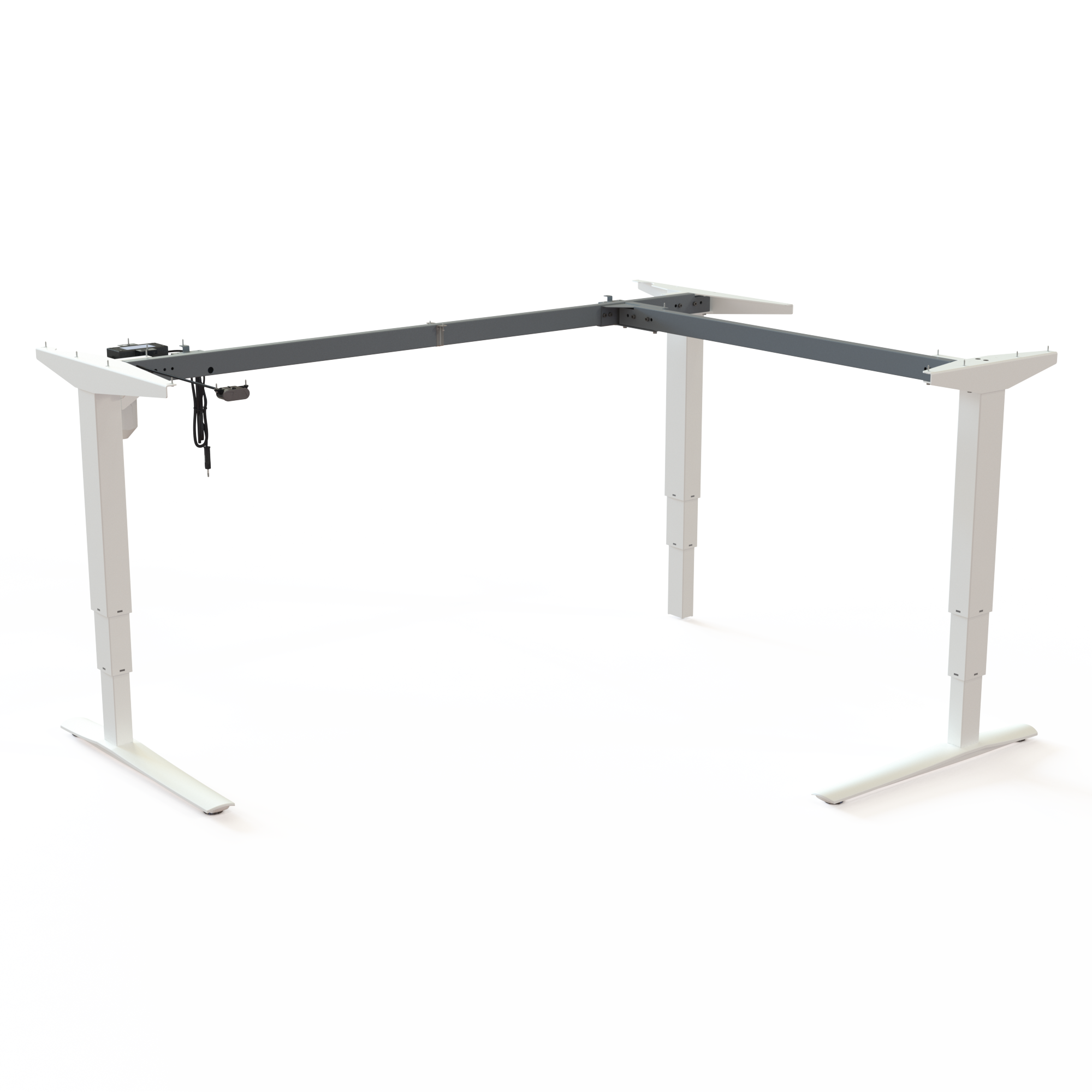 Cadres de bureau réglables en hauteur | Largeur 172 cm | Blanc